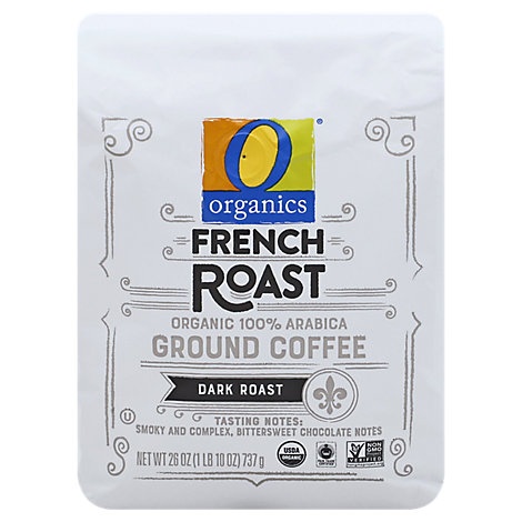 slide 1 of 1, O Organics Coffee French Roast Ground, 26 oz