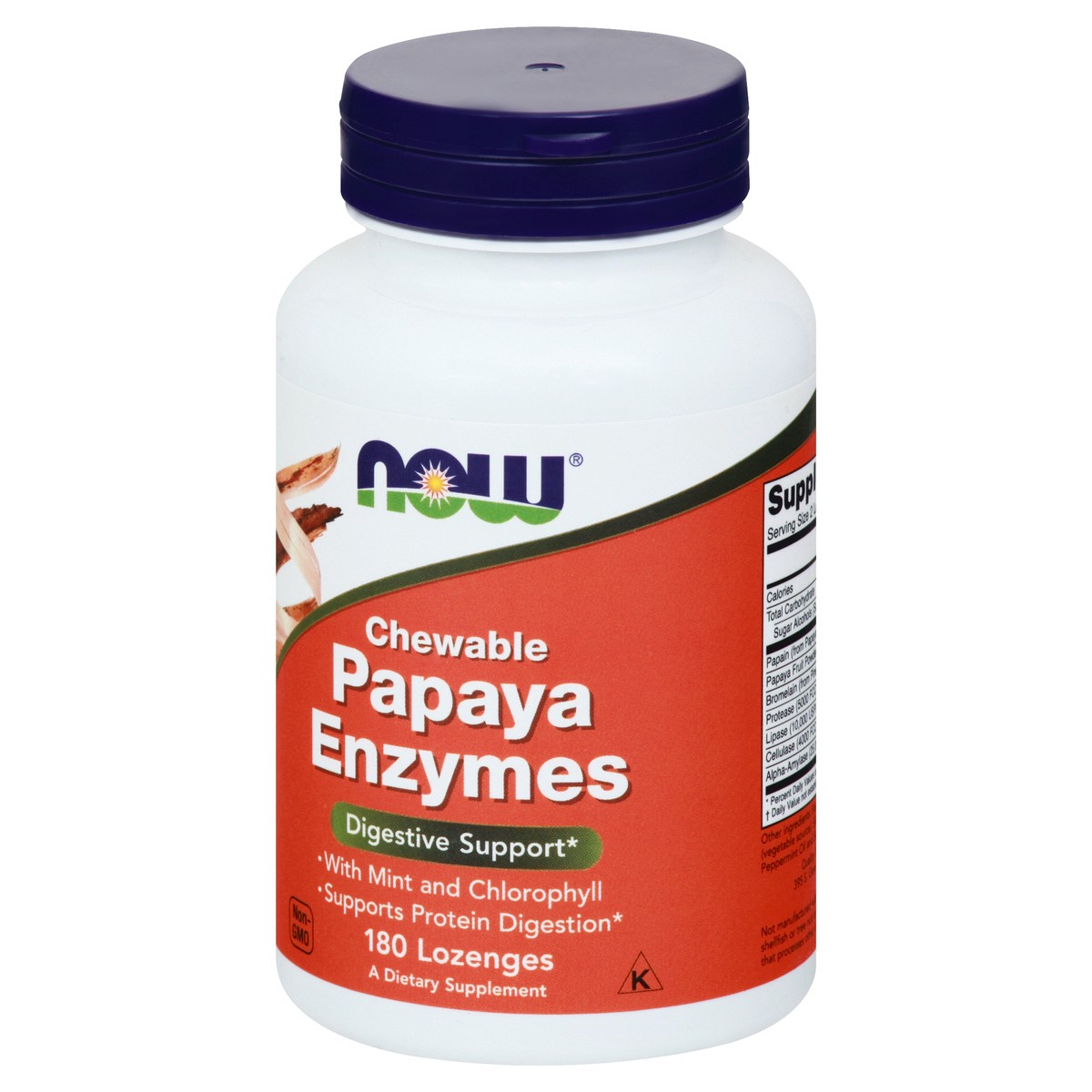 slide 7 of 9, NOW Papaya Enzyme - 180 Lozenges, 180 ct