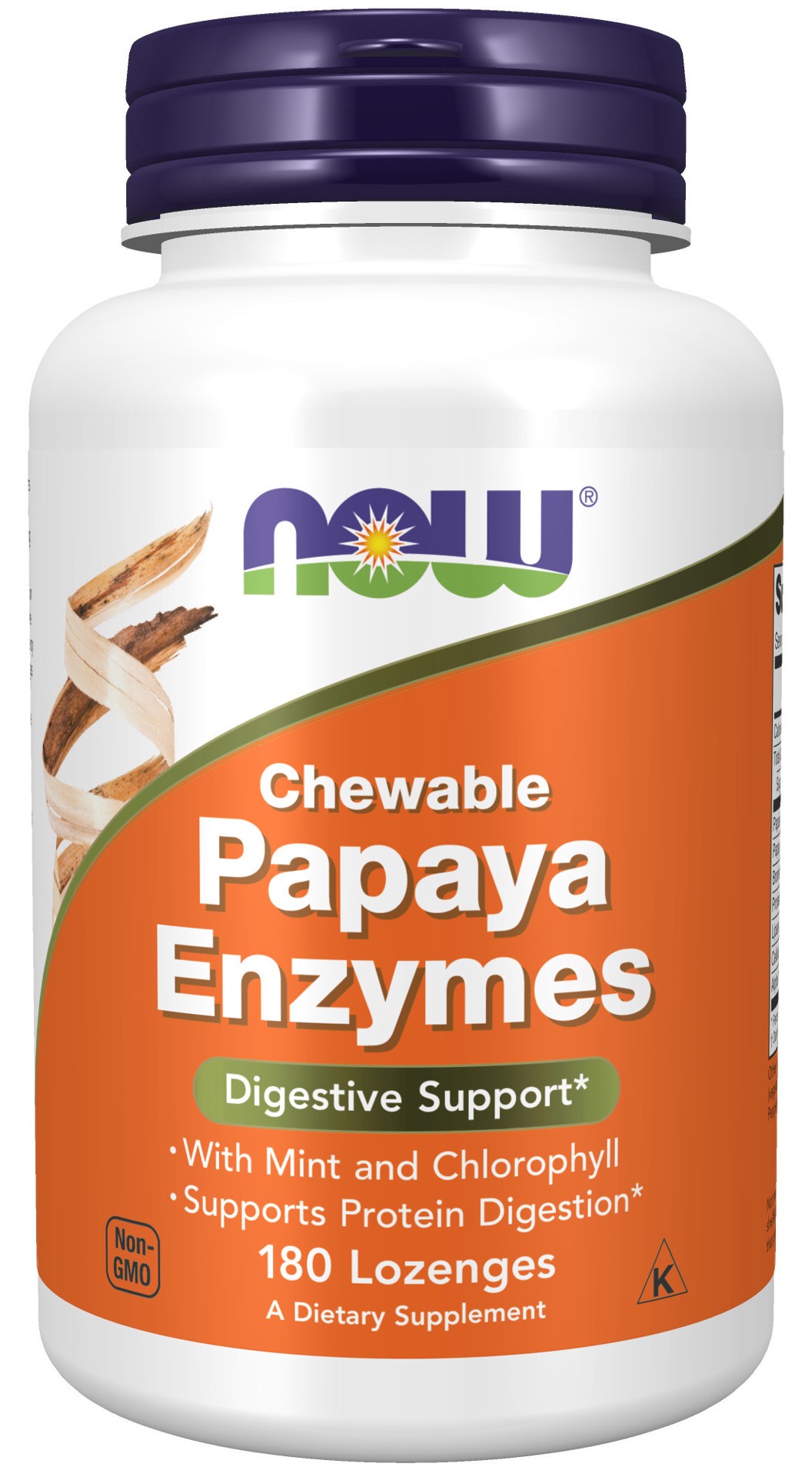 slide 1 of 9, NOW Papaya Enzyme - 180 Lozenges, 180 ct