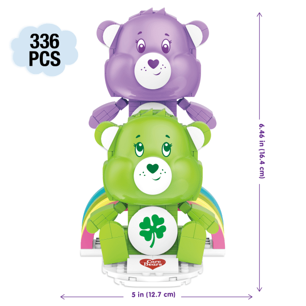 slide 3 of 7, Brickcraft Care Bears Good Luck Bear & Share Bear Building Kit, Multicolor, Kit Of 336 Pieces, 1 ct
