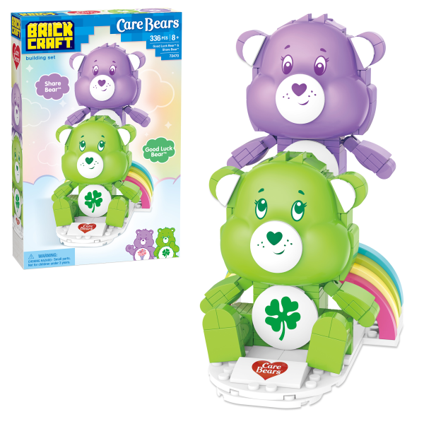slide 4 of 7, Brickcraft Care Bears Good Luck Bear & Share Bear Building Kit, Multicolor, Kit Of 336 Pieces, 1 ct