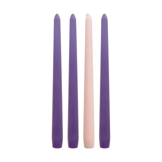 slide 1 of 4, 10" Advent Taper Candles, 4ct. By Ashland, 4 ct