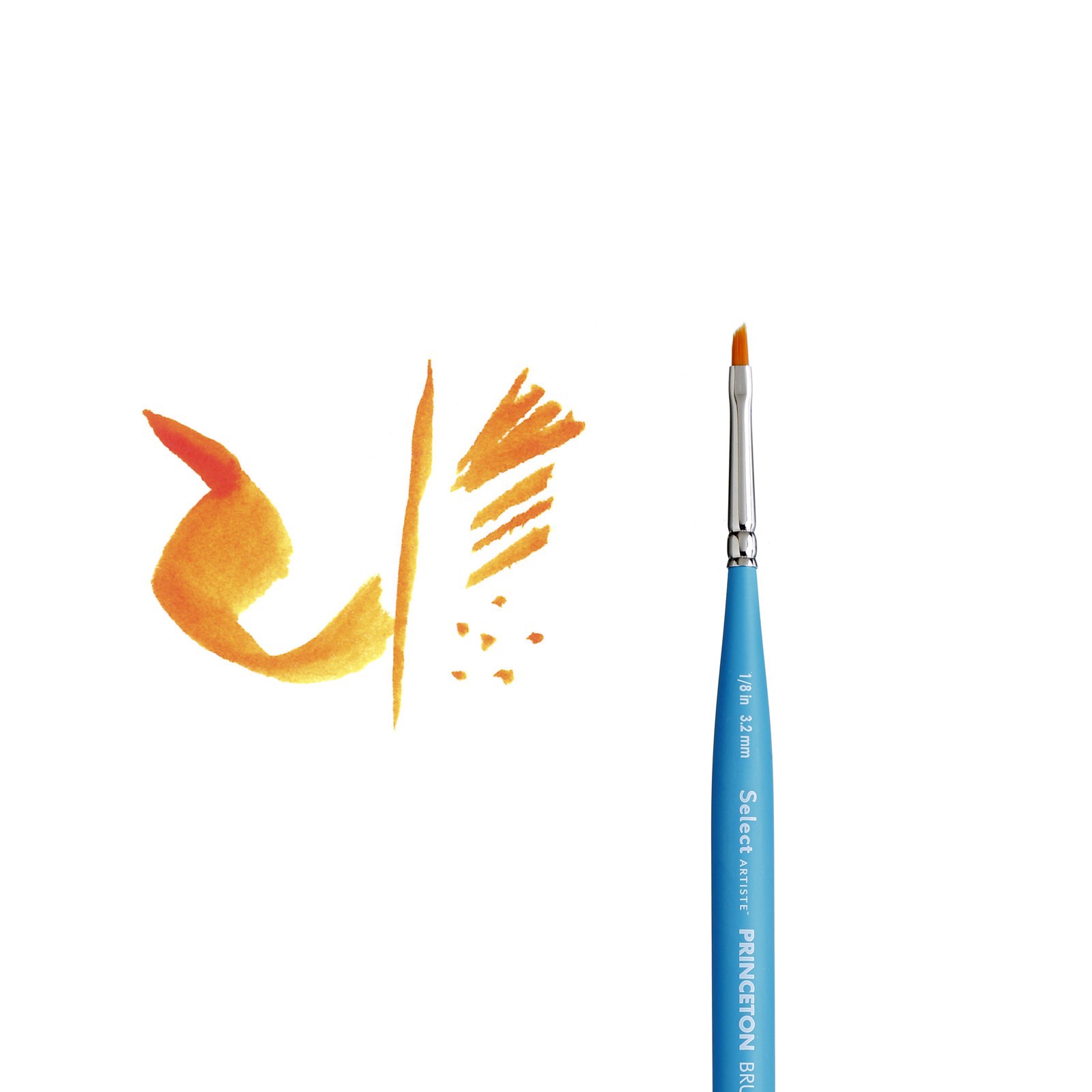 slide 5 of 5, Princeton Artist Brush Co Princeton Select Artiste Series 3750 Mini Angular Shader Brush, 1/8 in