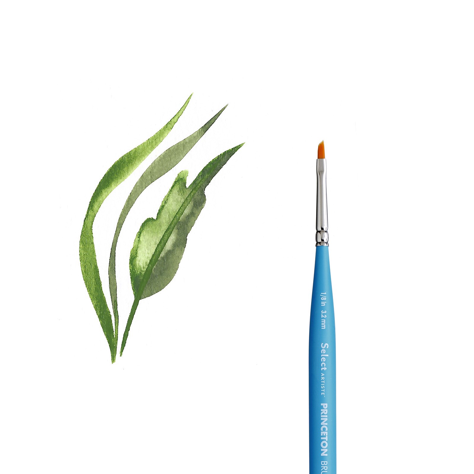 slide 2 of 5, Princeton Artist Brush Co Princeton Select Artiste Series 3750 Mini Angular Shader Brush, 1/8 in