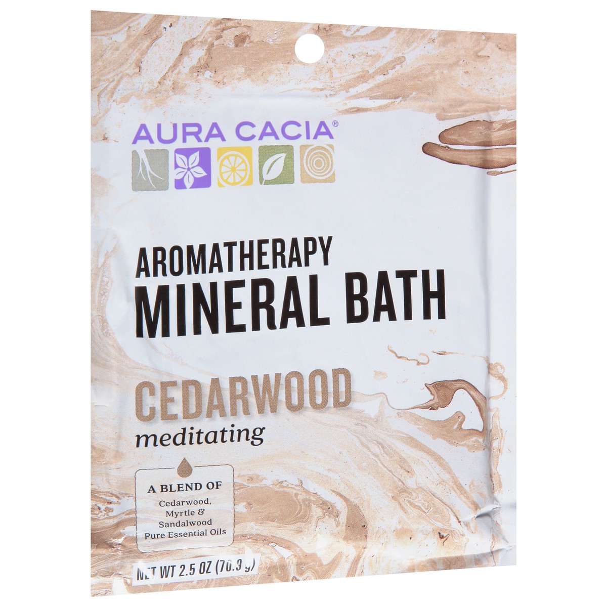 slide 7 of 9, Aura Cacia Meditating Cedarwood Aromatherapy Mineral Bath, 2.5 oz