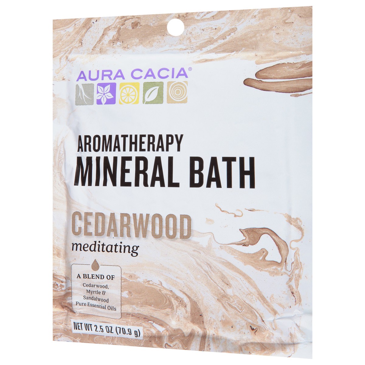 slide 6 of 9, Aura Cacia Meditating Cedarwood Aromatherapy Mineral Bath, 2.5 oz