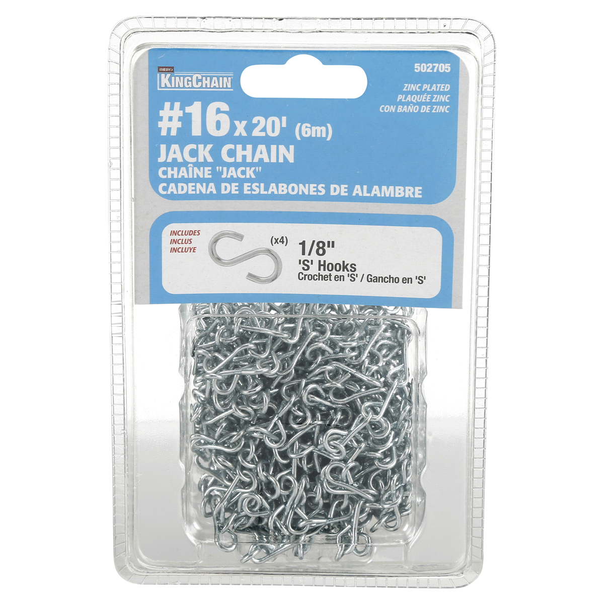 slide 1 of 1, Mibro Kingchain Jack Chain Zinc, 4 ct