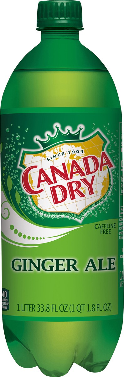 slide 3 of 7, Canada Dry Ginger Ale Soda, 1 L bottle, 33.8 fl oz
