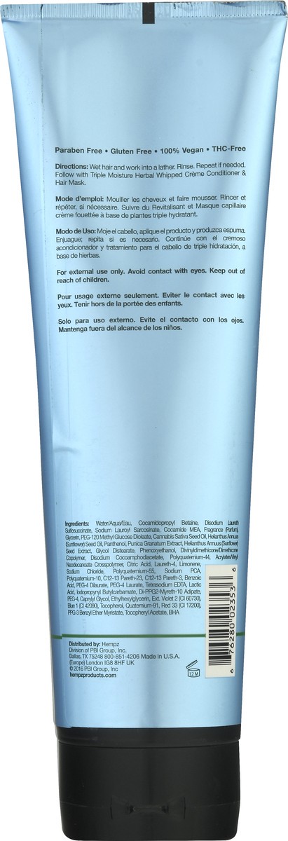 slide 5 of 9, Hempz Triple Moisture Moisture-rich Daily Herbal All Day Moisture Replenishing Shampoo 9 oz, 9 oz