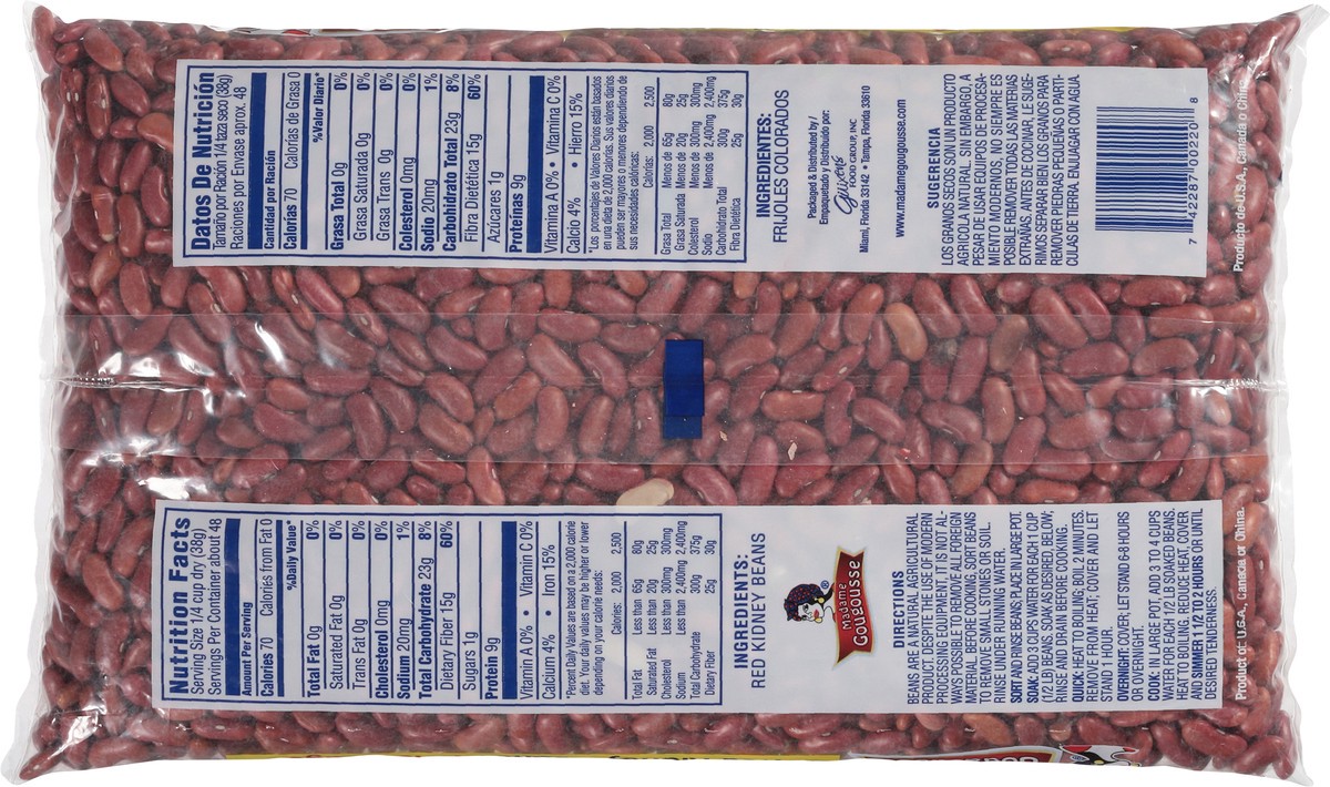 slide 7 of 11, Madame Gougousse Red Kidney Beans/Habichuelas Coloradas, 4 lb