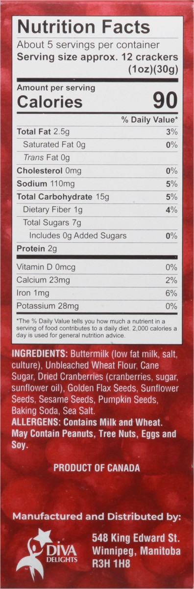 slide 3 of 14, Diva's Delightful Crisps Cranberry Crisps 5.3 oz, 5.3 oz