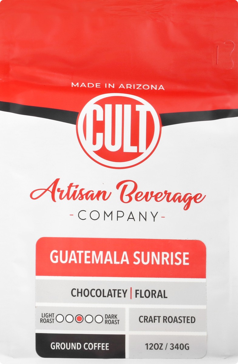 slide 1 of 8, Cult Guatemala Sunrise Ground Coffee- 12 oz, 12 oz
