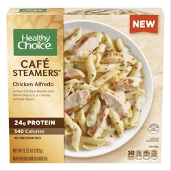 Healthy Choice Café Steamers, Chicken Alfredo, Frozen Meal, 9.25 oz. Bowl