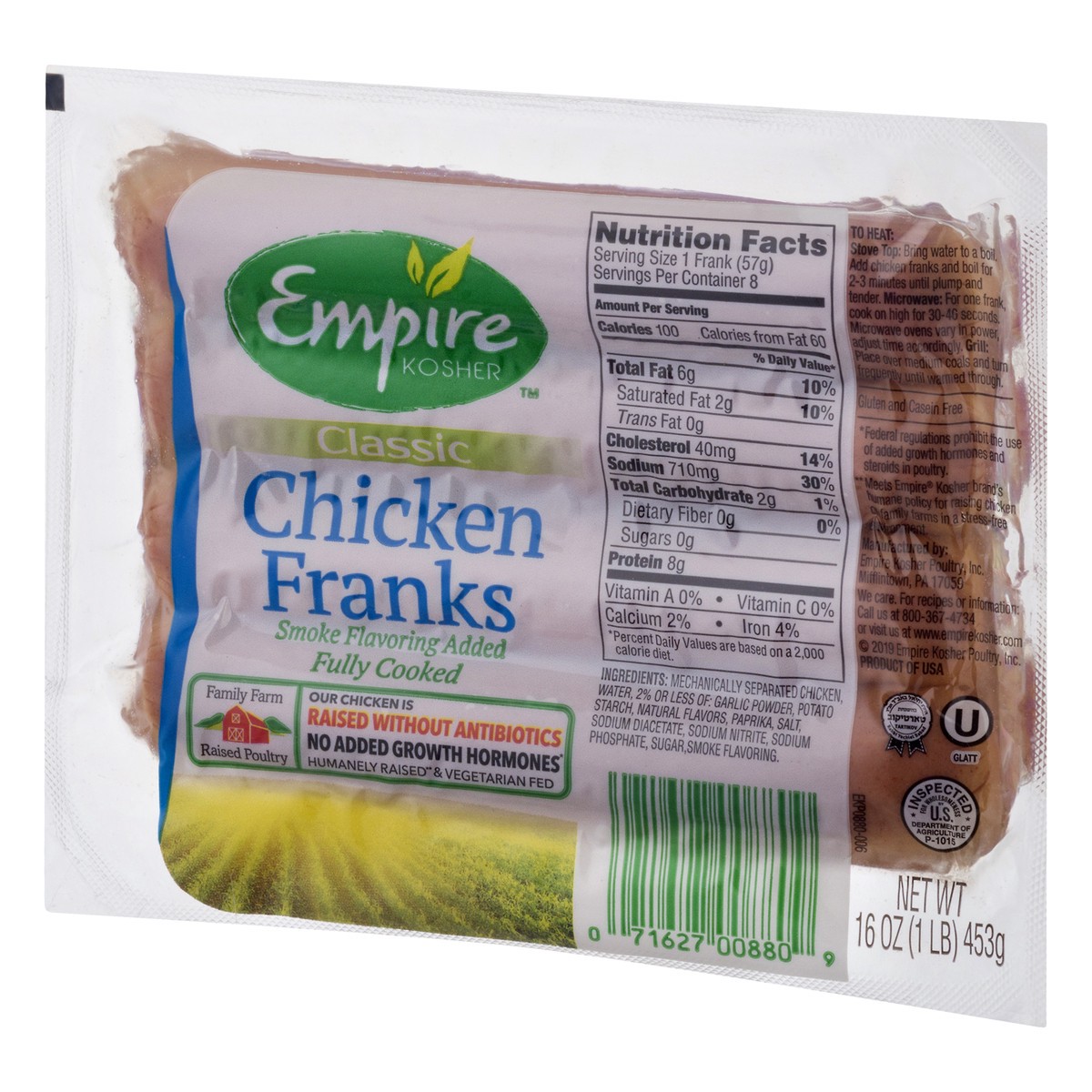 slide 7 of 9, Empire Kosher Classic Chicken Franks 16 oz, 16 oz