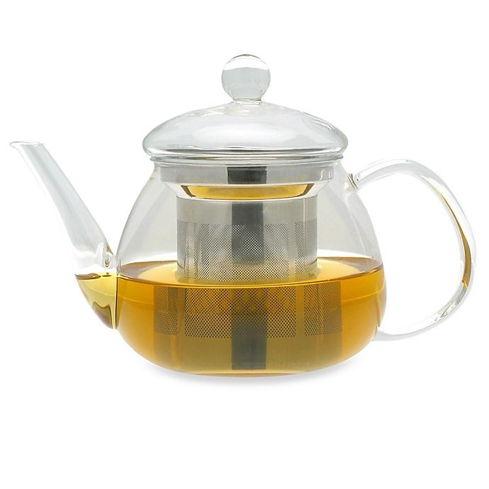 slide 1 of 1, adagio teas Petit Glass Teapot with Stainless Steel Infuser, 17 oz