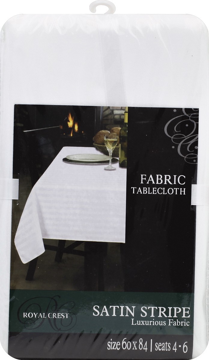 slide 2 of 2, NON BRAND Table Cloth Fabric White, 1 ct