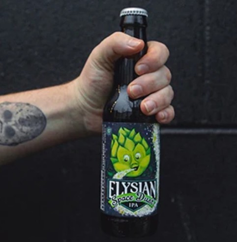 slide 2 of 4, Elysian Brewing Company Space Dust IPA Craft Beer, 22 fl. oz. Bottle, 22 fl oz