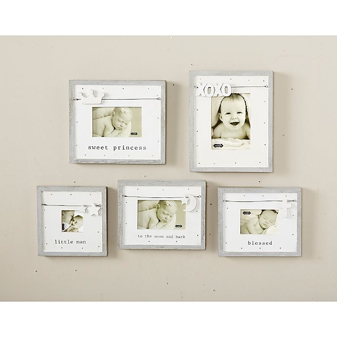 slide 2 of 2, Mud Pie Blessed Picture Frame - Cream, 3.5 in x 5 in