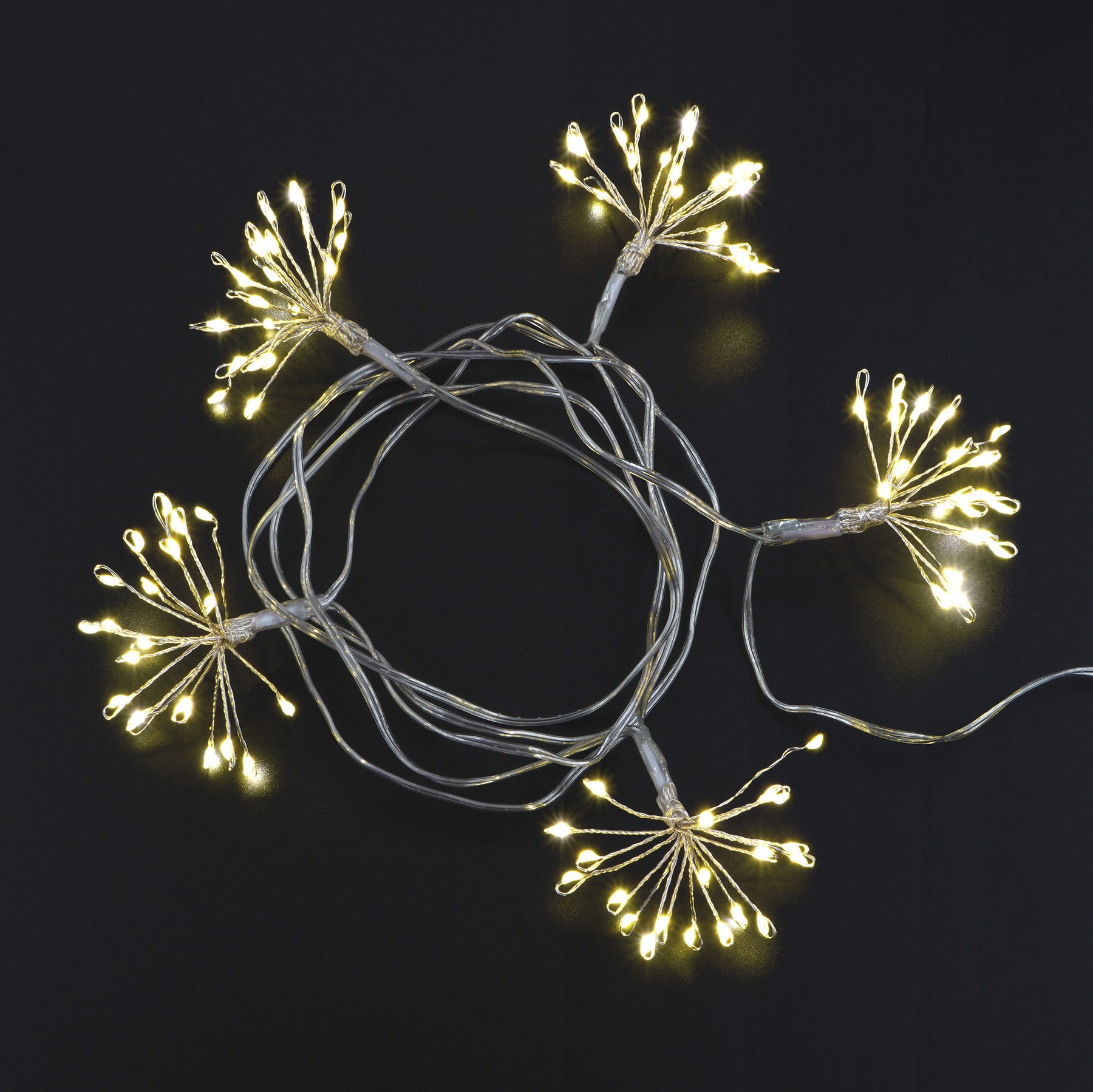 slide 2 of 2, 5ct. Led Silver Mini Starburst Cluster String Lights By Ashland, 5 ct