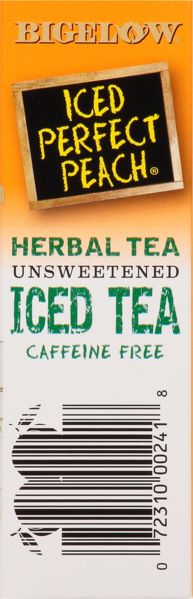 slide 3 of 9, Bigelow Iced Perfect Peach Tea Bags Family Size Caffeine Free Unsweetened Herbal Tea - 8 ct, 8 ct