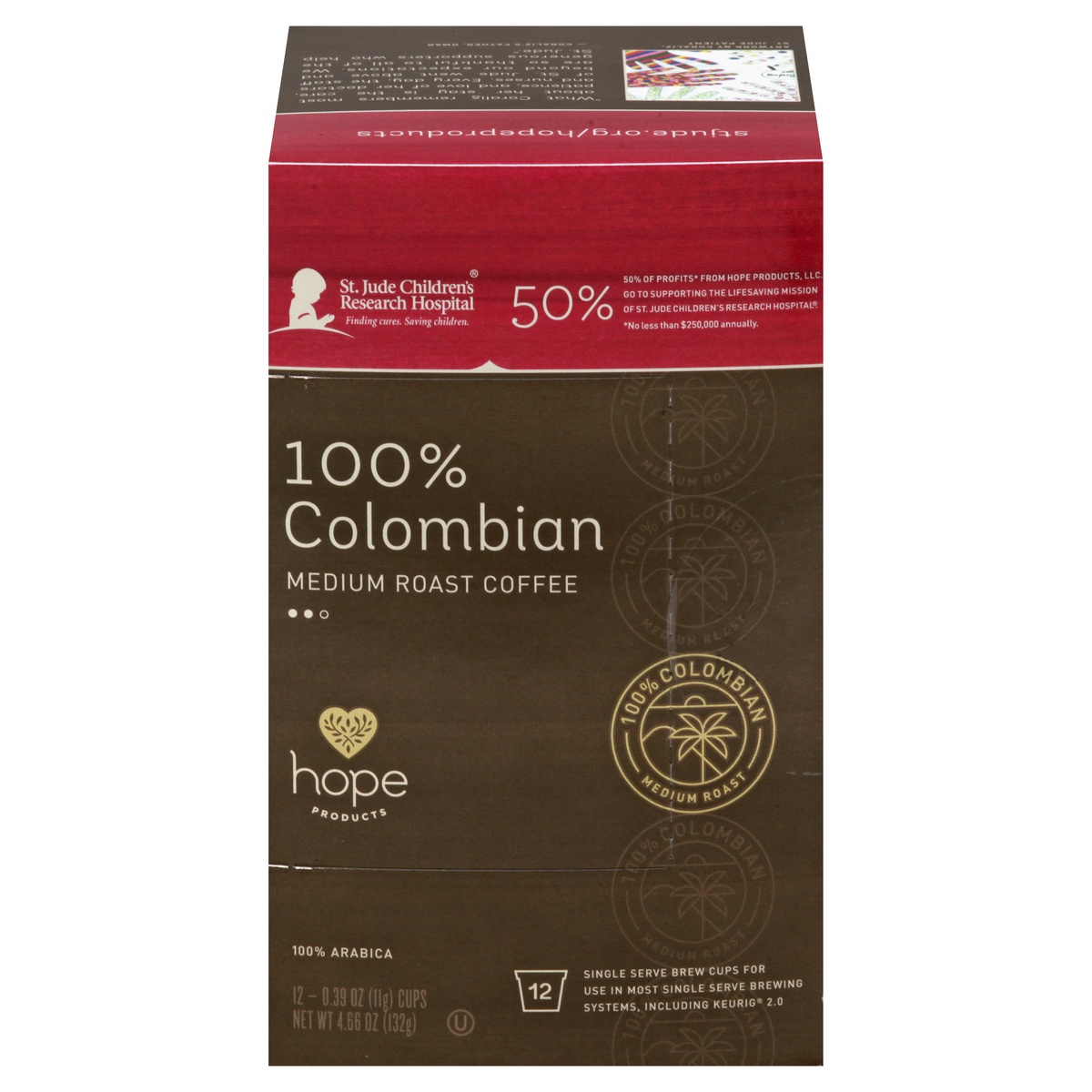 slide 1 of 1, Hope Foods 100% Colombian Medium Roast Single Serve Coffee Cups, 4.68 oz