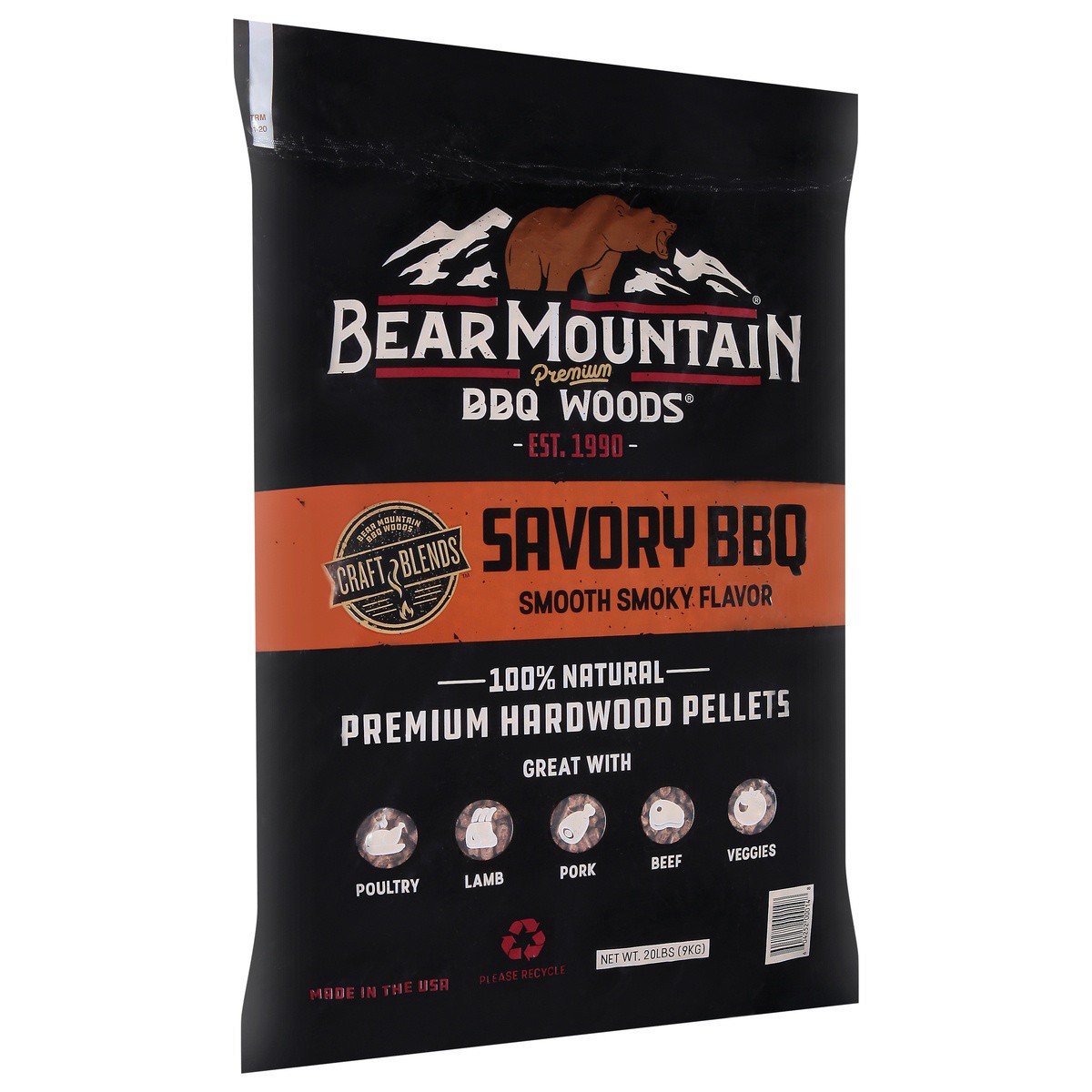 slide 2 of 9, Bear Mountain BBQ Woods Premium Savory BBQ Hardwood Pellets 20 lb, 20 lb