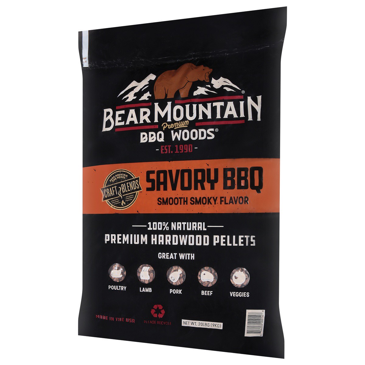 slide 3 of 9, Bear Mountain BBQ Woods Premium Savory BBQ Hardwood Pellets 20 lb, 20 lb