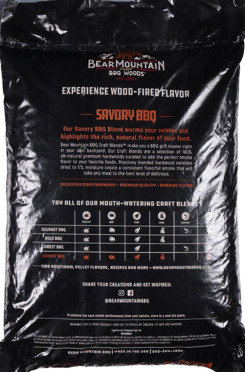 slide 4 of 9, Bear Mountain BBQ Woods Premium Savory BBQ Hardwood Pellets 20 lb, 20 lb