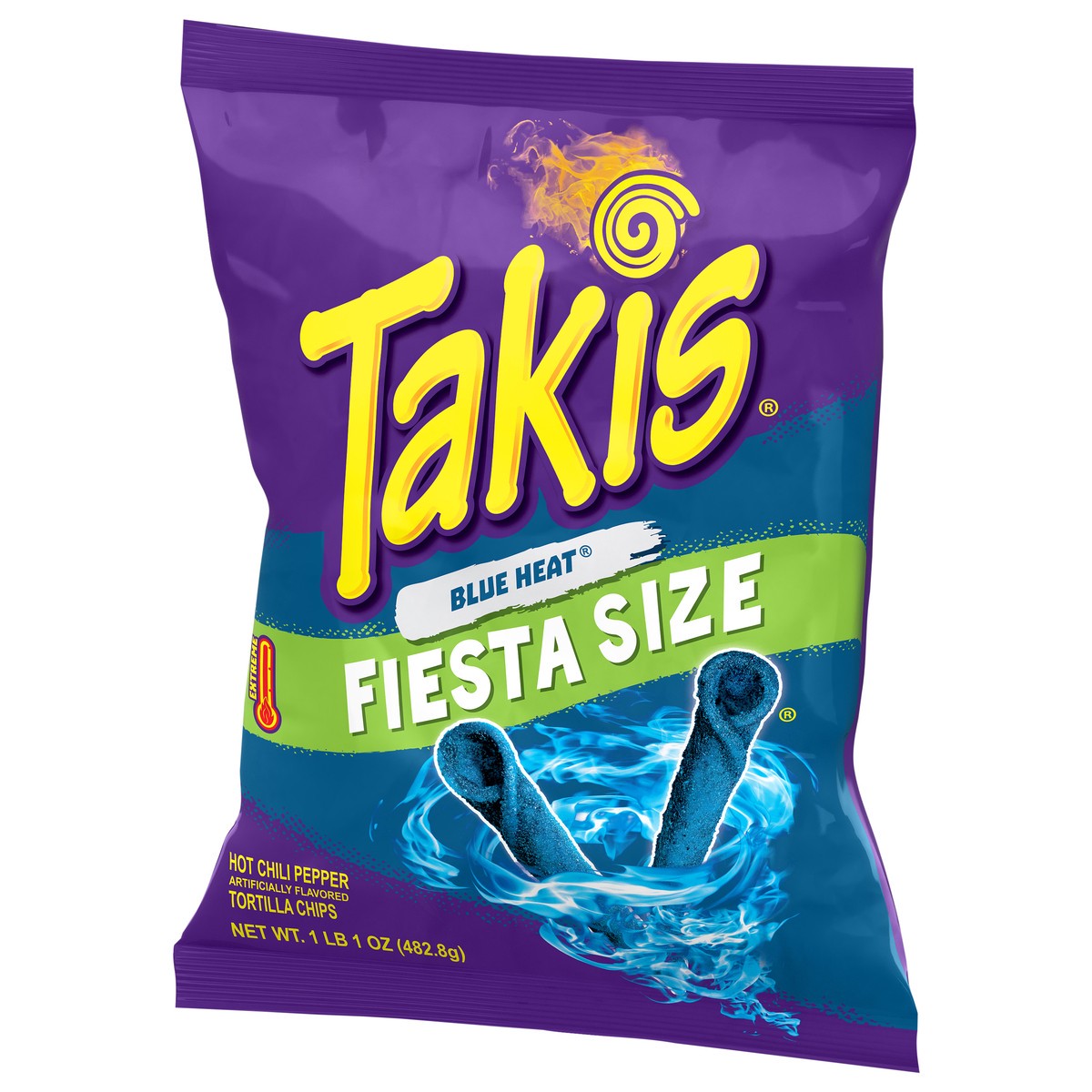 slide 3 of 9, Takis Extreme Blue Heat Tortilla Chips Fiesta Size 17 oz, 17 oz