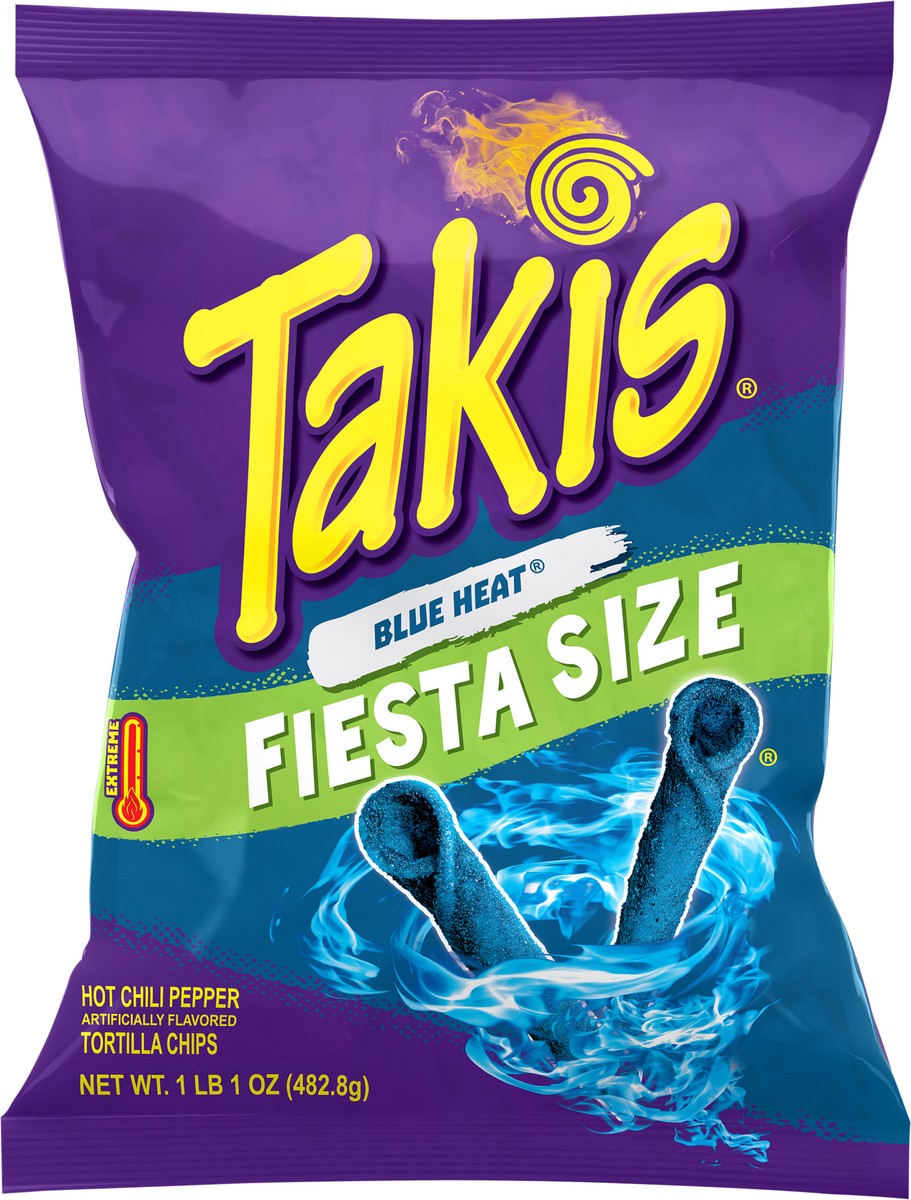 slide 9 of 9, Takis Extreme Blue Heat Tortilla Chips Fiesta Size 17 oz, 17 oz