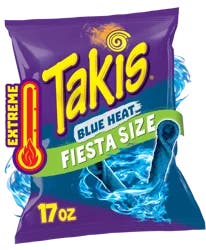 Takis Extreme Blue Heat Tortilla Chips Fiesta Size 17 oz