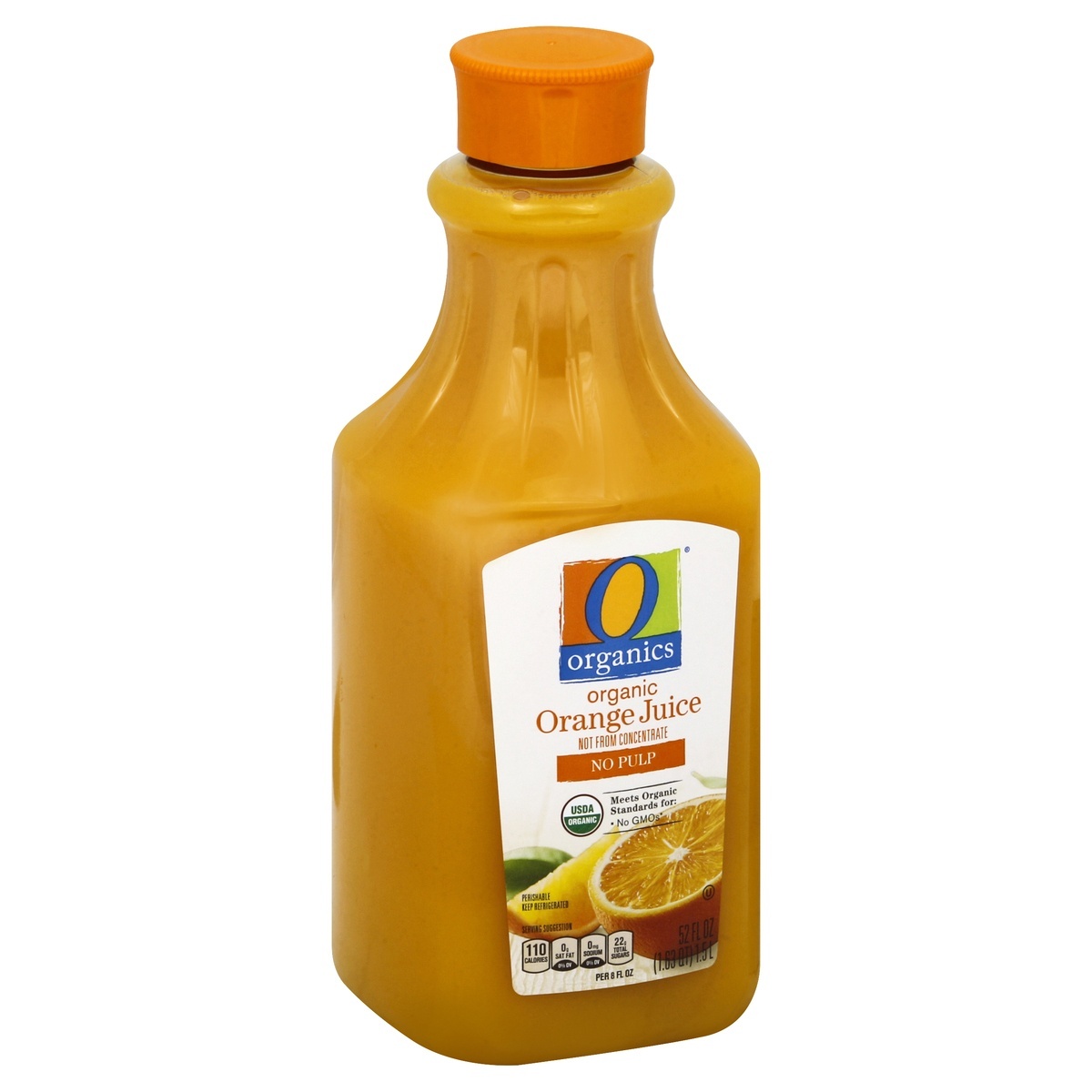 slide 1 of 4, O Orgnc Orange Juice No Pulp, 52 fl oz