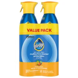 Pledge Everyday Clean™ Multisurface Antibacterial Cleaner, Aerosol, Fresh Citrus, 9.7 oz
