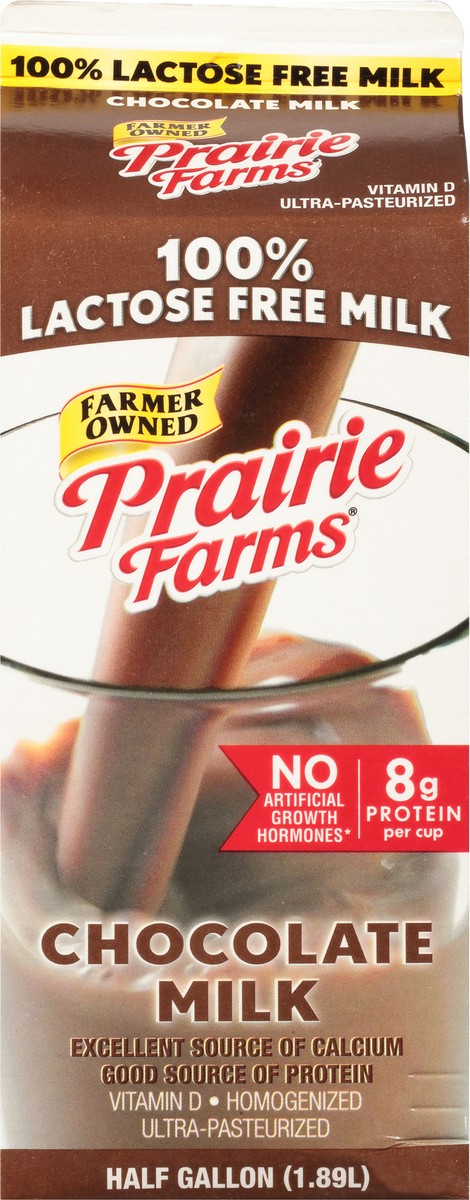 slide 5 of 9, Prairie Farms 100% Lactose Free Chocolate Chocolate Milk 0.5 gl Carton, 1/2 gal