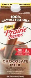 Prairie Farms 100% Lactose Free Chocolate Chocolate Milk 0.5 gl Carton