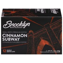 Brooklyn Bean Roastery Premium Cinnamon Subway Coffee 12 Single Serve Cups - 12 ct
