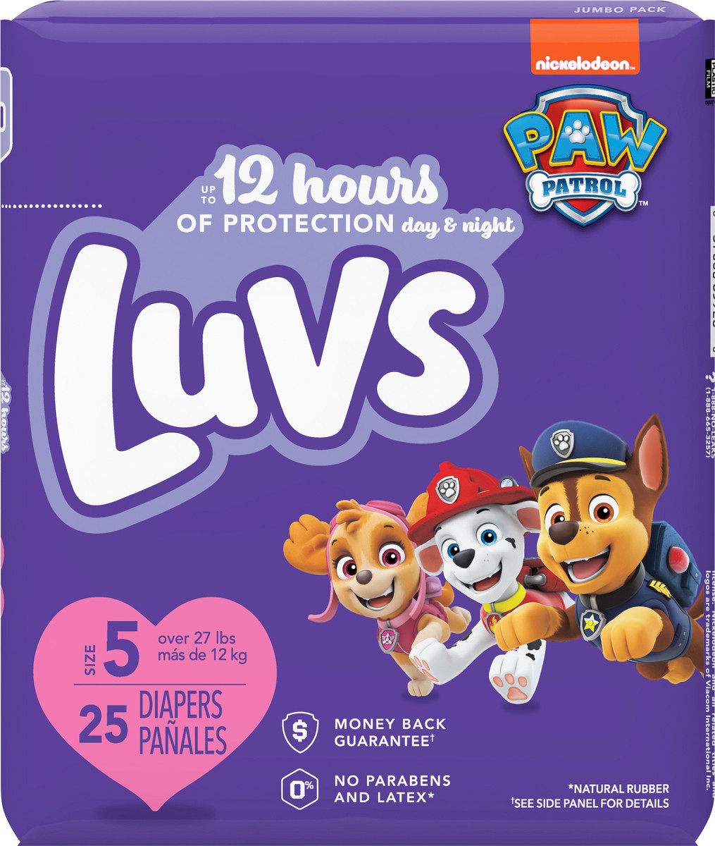 slide 4 of 4, Luvs Diapers Size 5 25 Count, Size 5