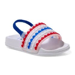 Sol Borne Toddler Girls Americana Slide, White, Size 8