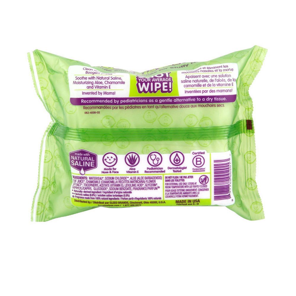 slide 6 of 9, Boogie Wipes Saline Nose Wipes Fresh Scent, 30 ct