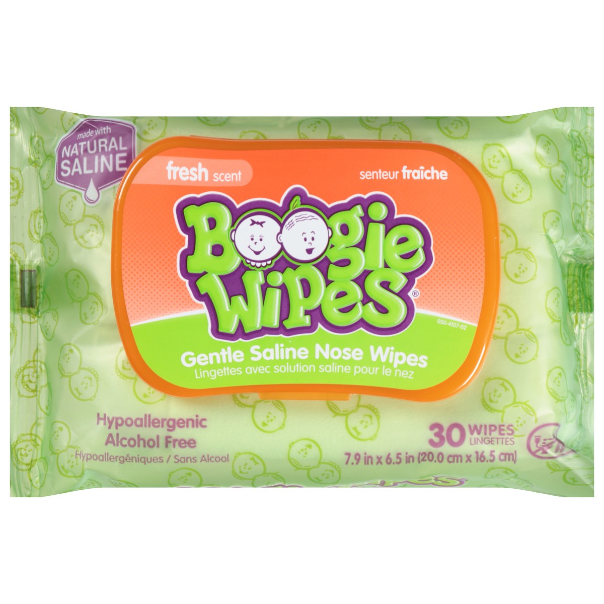 slide 1 of 9, Boogie Fresh Scent Gentle Saline Nose Wipes 30 ea, 30 ct