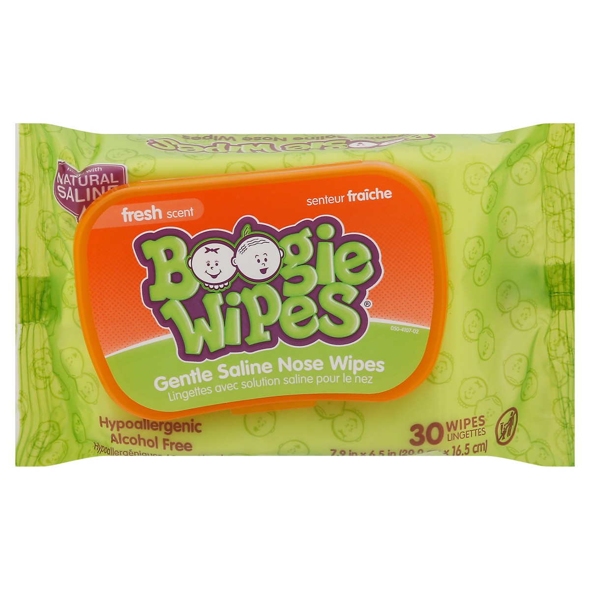 slide 1 of 9, Boogie Wipes Saline Nose Wipes Fresh Scent, 30 ct