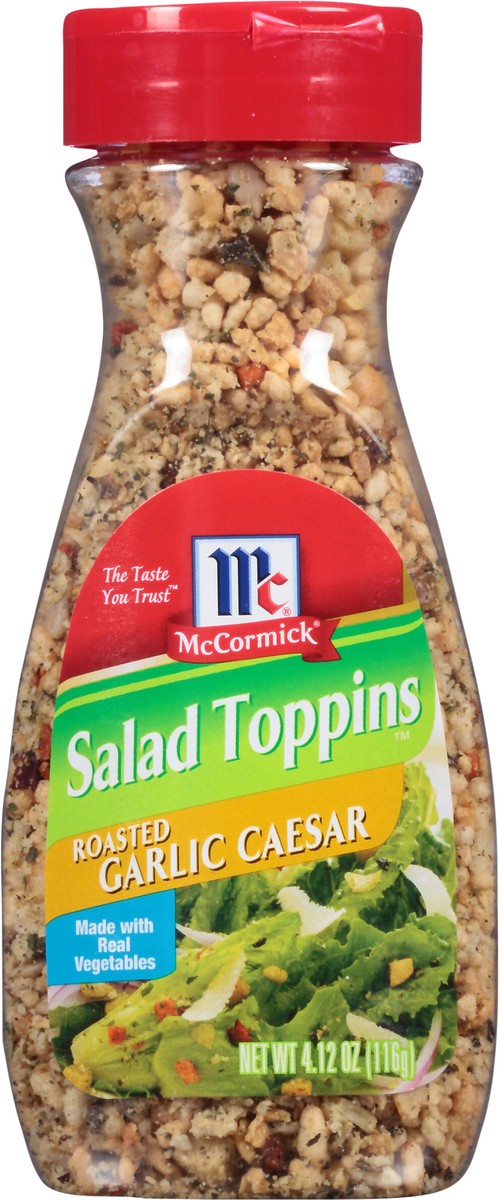 slide 4 of 9, McCormick Roasted Garlic Caesar Salad Toppins', 4.12 oz, 4.12 oz