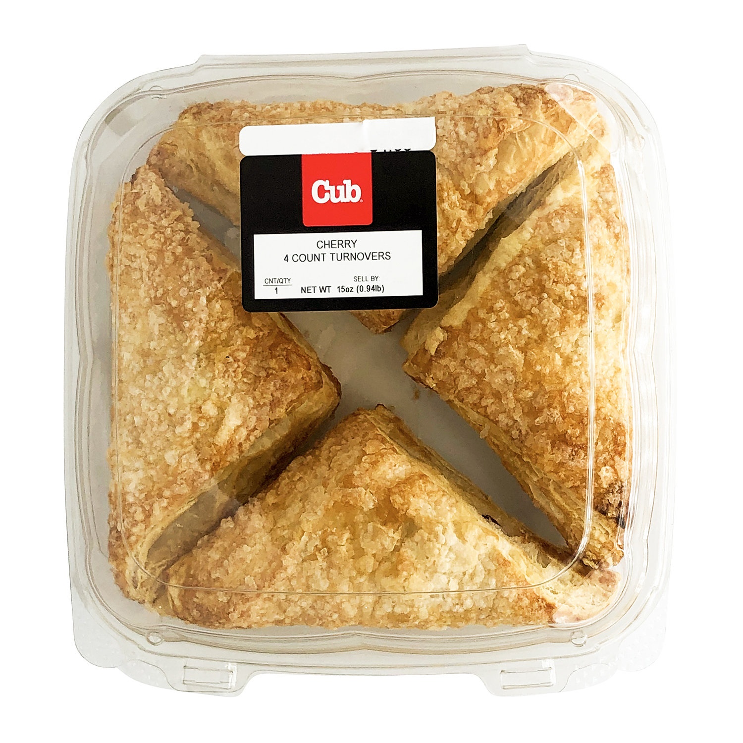 slide 1 of 1, Cub Bakery Cherry Turnover 4 Count, 1 Each, 4 ct