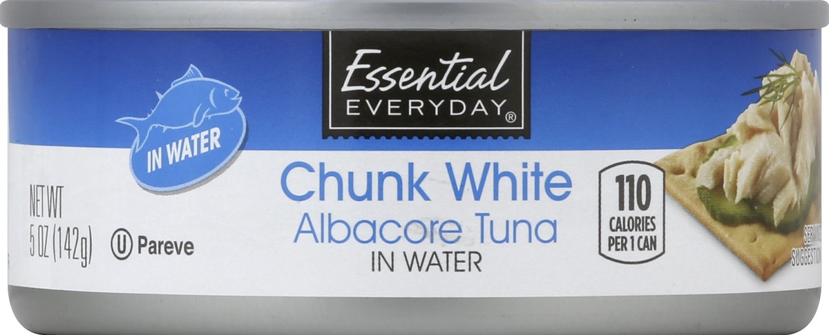 slide 3 of 6, Essential Everyday Tuna, in Water, Albacore, Chunk White, 5 oz