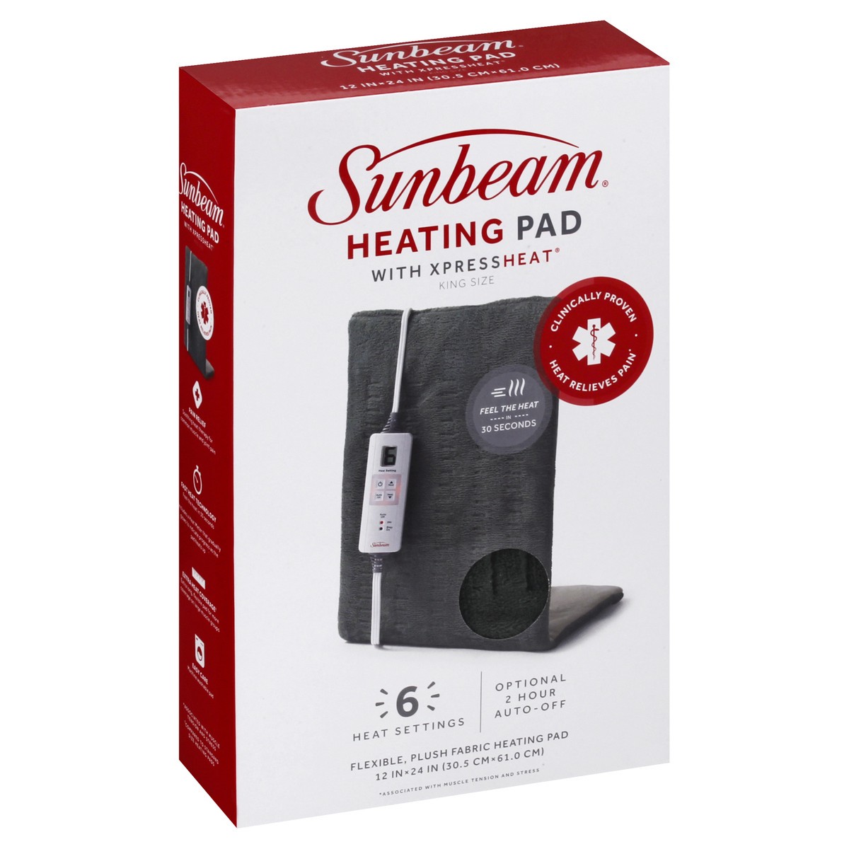 slide 6 of 8, Sunbeam King Heating Pad With Xpressheat, 1 ct