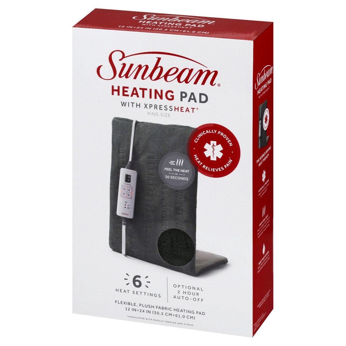 slide 4 of 8, Sunbeam King Heating Pad With Xpressheat, 1 ct