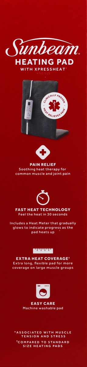 slide 8 of 8, Sunbeam King Heating Pad With Xpressheat, 1 ct