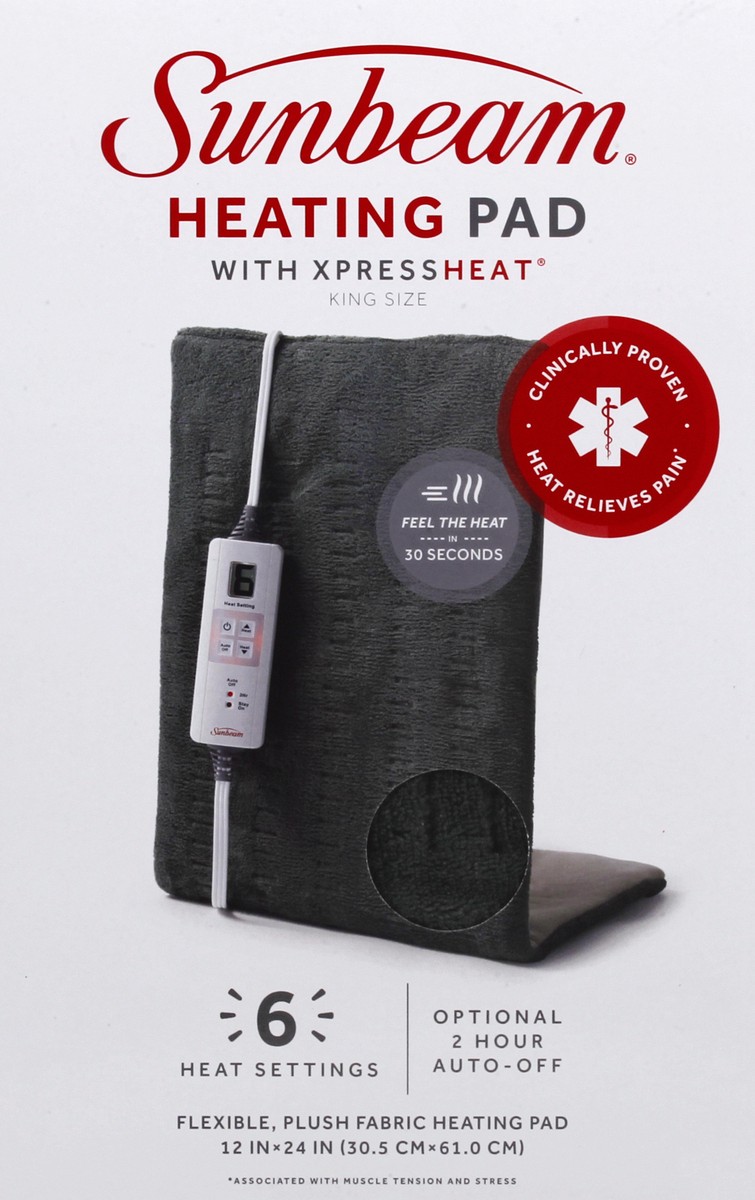 slide 5 of 8, Sunbeam King Heating Pad With Xpressheat, 1 ct