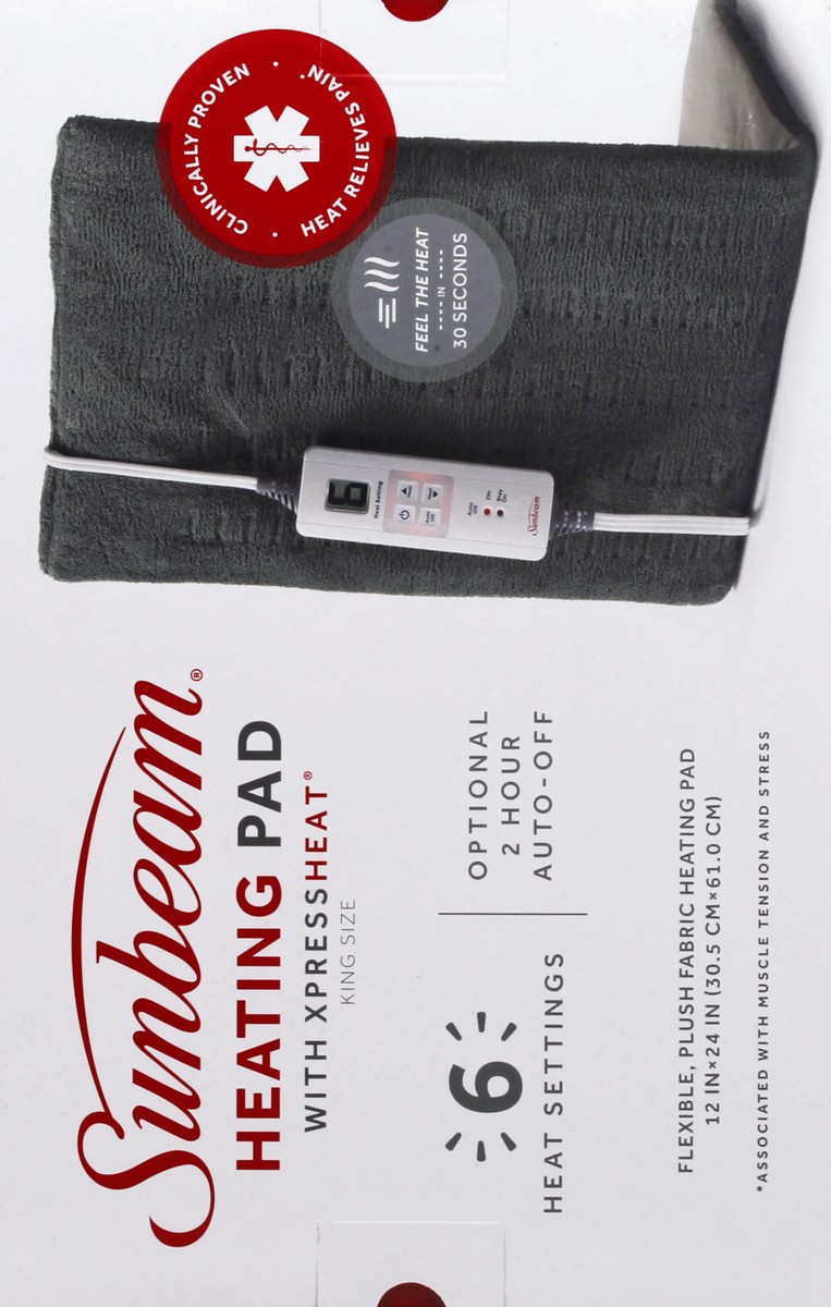 slide 2 of 8, Sunbeam King Heating Pad With Xpressheat, 1 ct