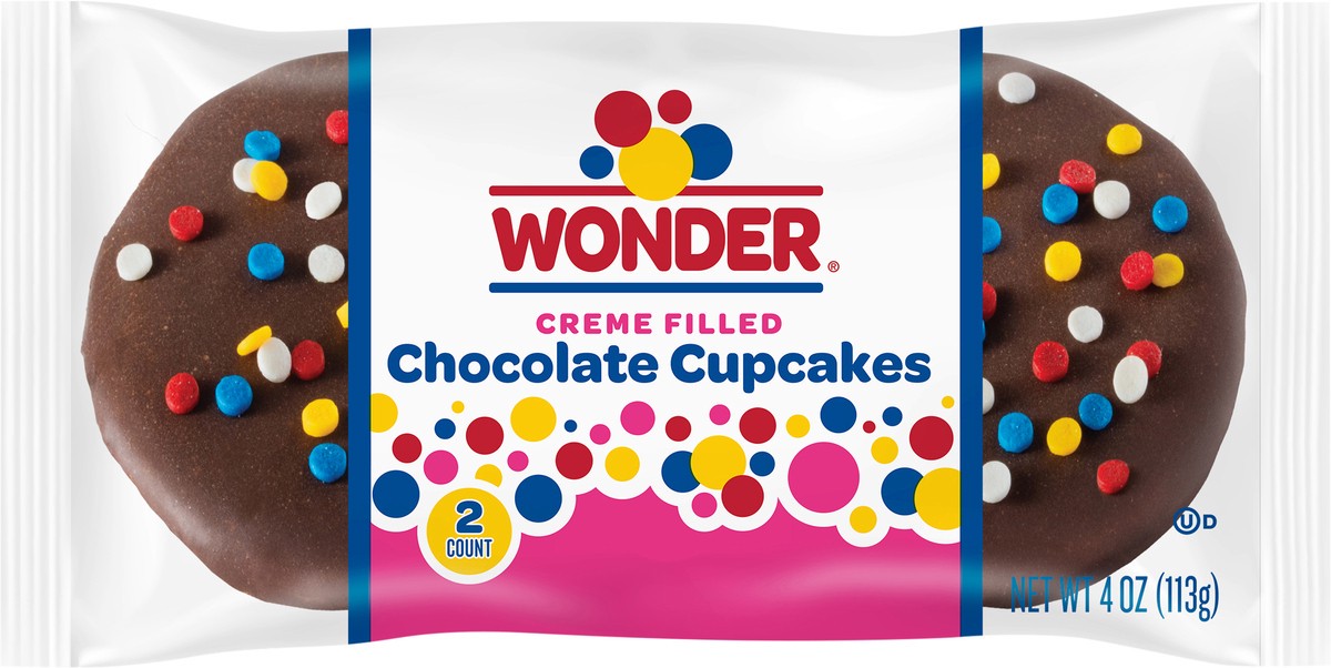 slide 4 of 11, Wonder Creme Filled Chocolate Cupcakes 2 ea, 2 ct